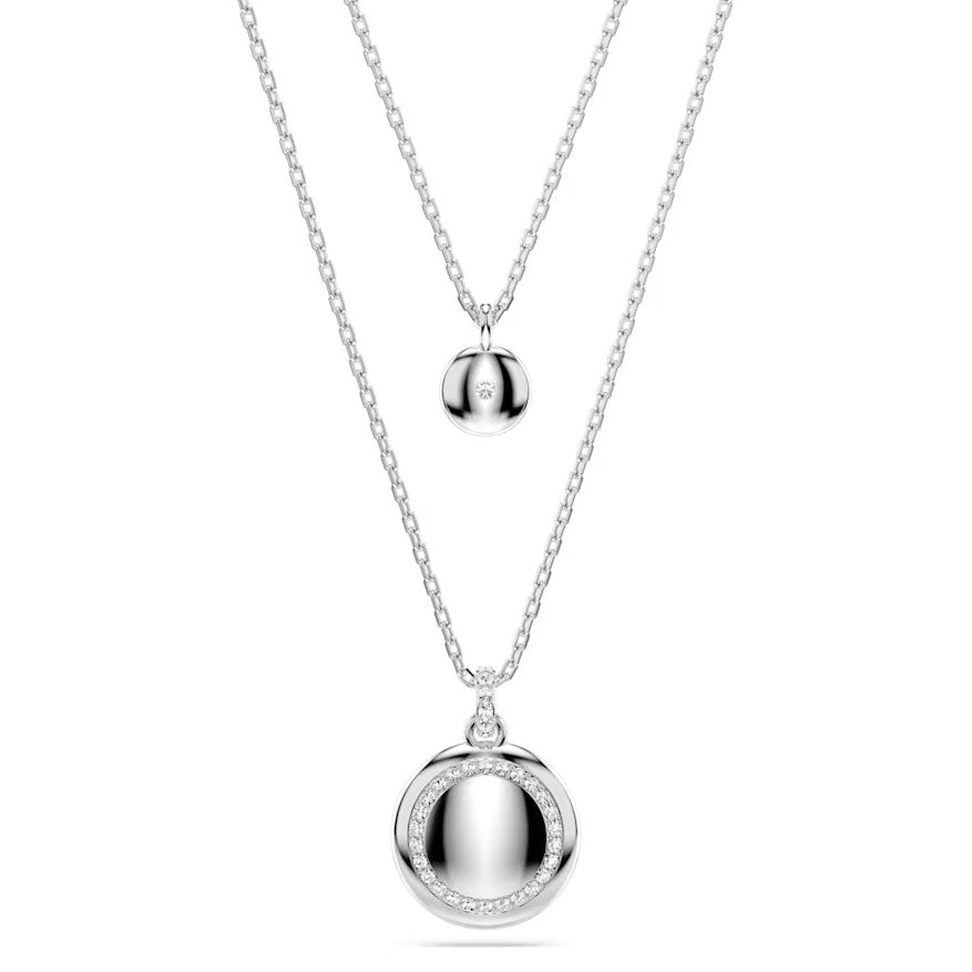 Swarovski Sublima Halskette im Lagenlook Weiss Rhodiniert - 5684244