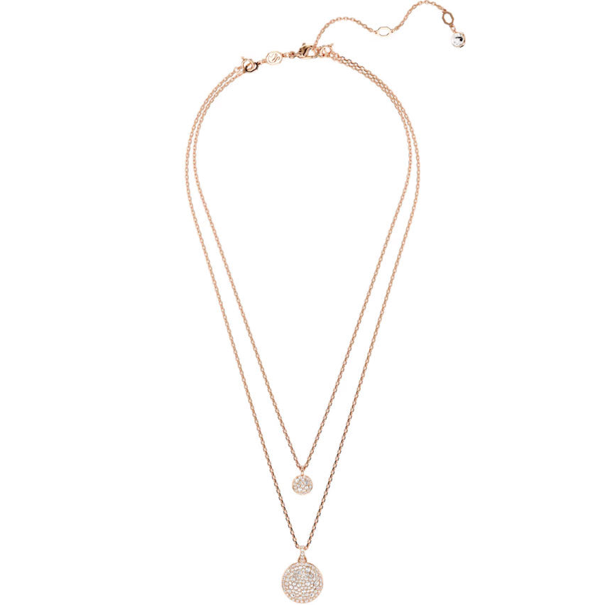 Swarovski Sublima Halskette im Lagenlook Weiss Roségold Legierungsschicht - 5683449