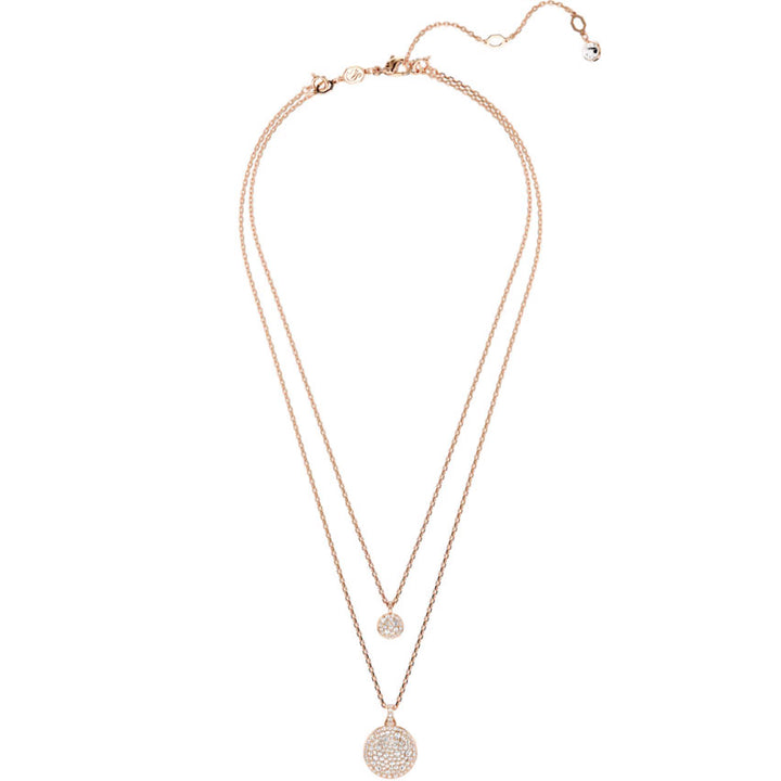 Swarovski Sublima Halskette im Lagenlook Weiss Roségold Legierungsschicht - 5683449