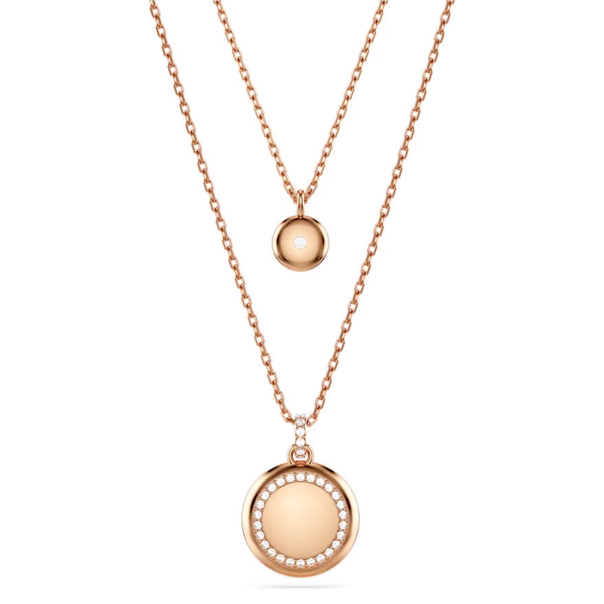 Swarovski Sublima Halskette im Lagenlook Weiss Roségold Legierungsschicht - 5683449
