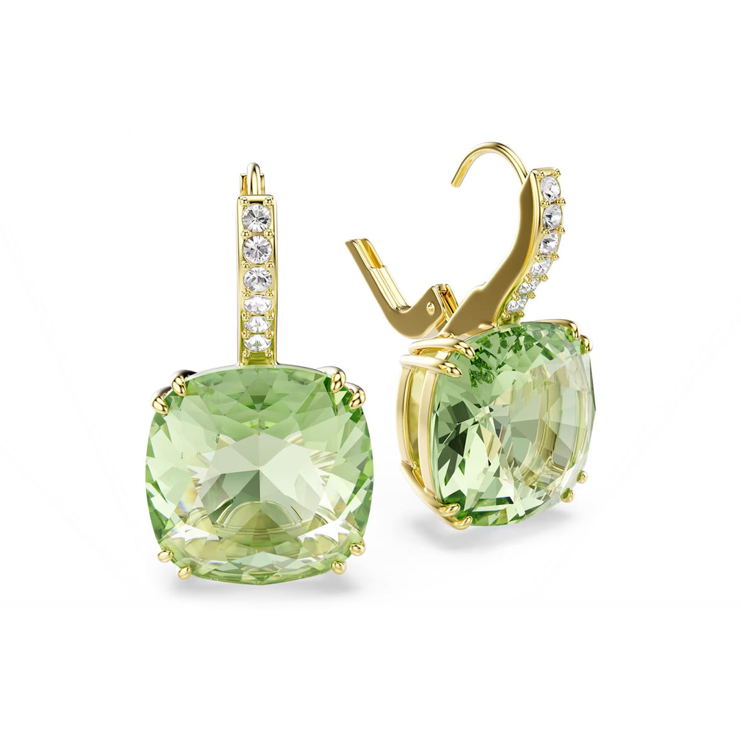 Swarovski Millenia Drop Ohrhänger Kissenschliff Grün 18K goldbeschichtet - 5764822