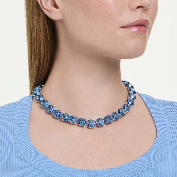 Swarovski Millenia Halskette Kissenschliff Blau Rhodiniert - 5760058