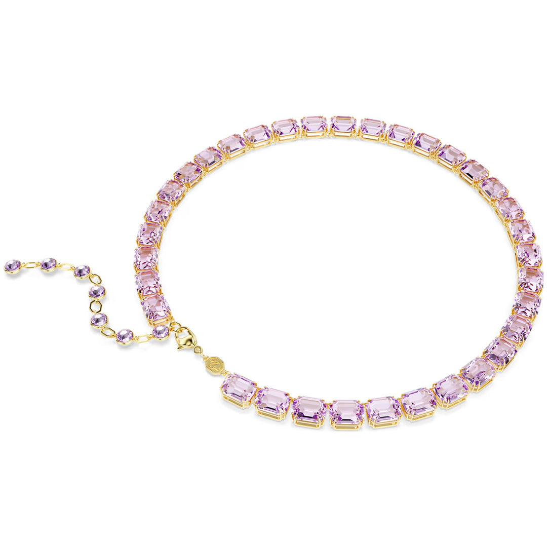 Swarovski Millenia Halskette Oktagon Schliff Farbverlauf Violett Goldlegierungsschicht - 5705754