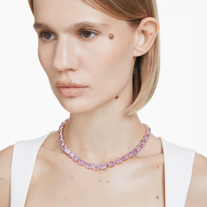 Swarovski Millenia Halskette Oktagon Schliff Farbverlauf Violett Goldlegierungsschicht - 5705754