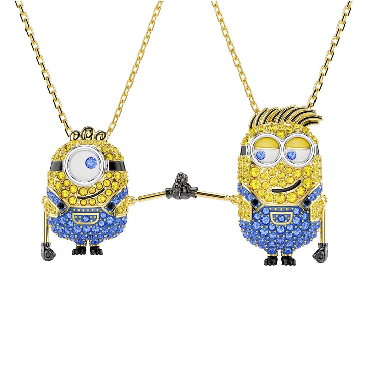 Swarovski Minions James und Henry Halsketten Set Pavé Mehrfarbig Goldlegierungsschicht - 5751614