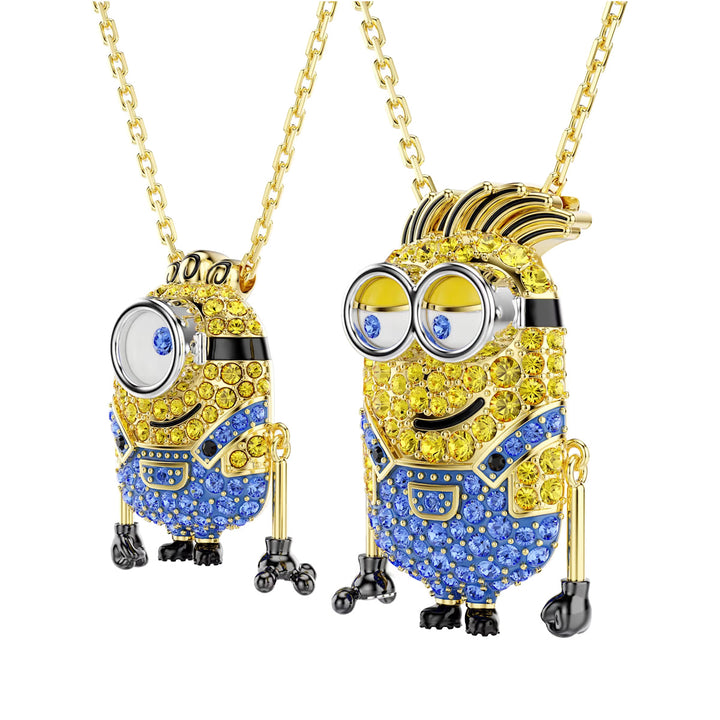 Swarovski Minions James und Henry Halsketten Set Pavé Mehrfarbig Goldlegierungsschicht - 5751614