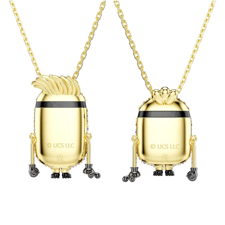 Swarovski Minions James und Henry Halsketten Set Pavé Mehrfarbig Goldlegierungsschicht - 5751614