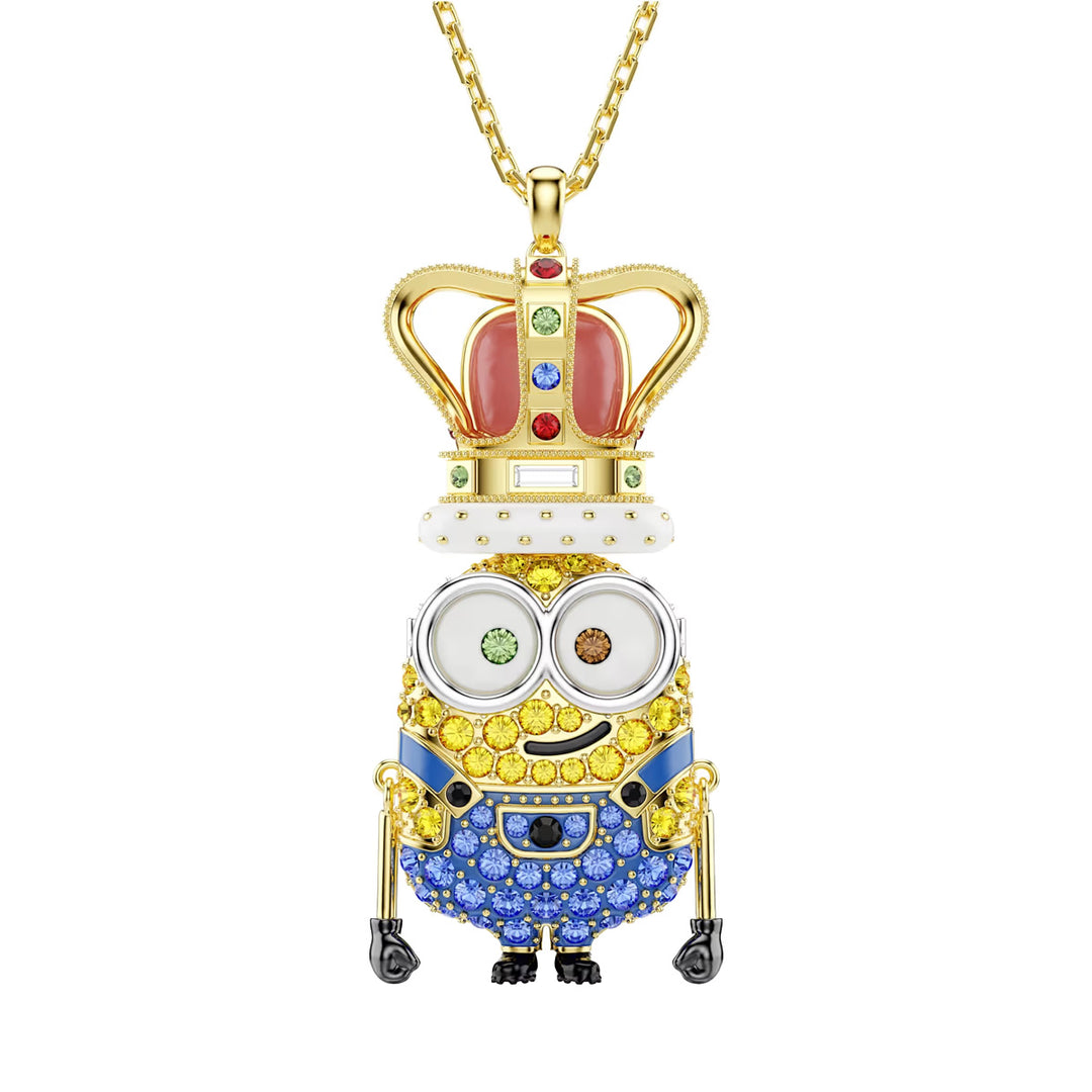 Collana Swarovski Minions King Bob, pavé, multicolore, placcato color oro - 5743385