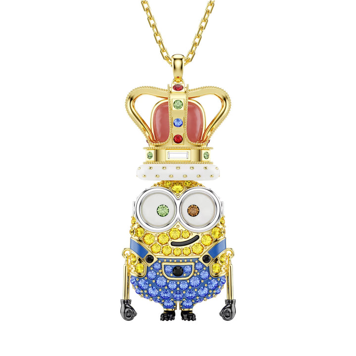 Collana Swarovski Minions King Bob, pavé, multicolore, placcato color oro - 5743385