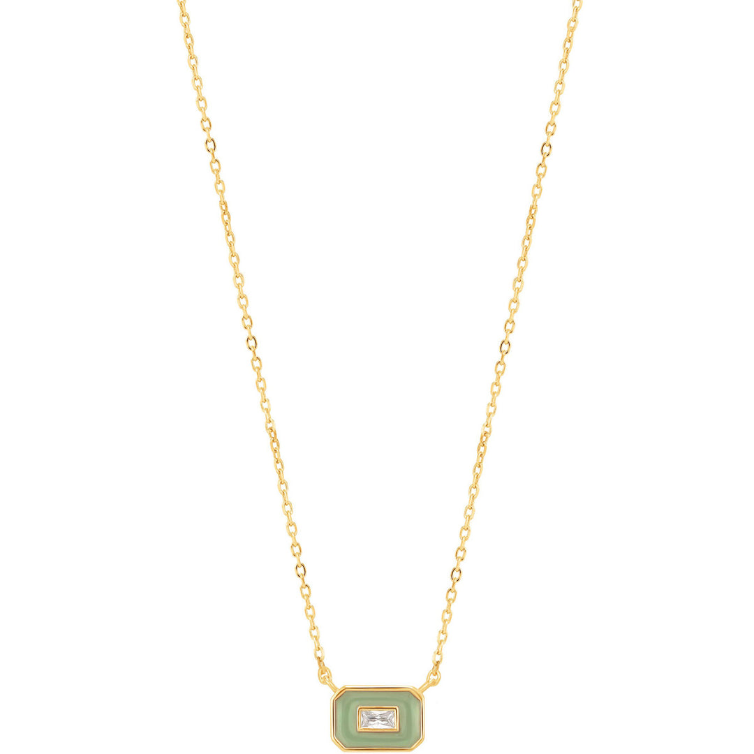 Ania Haie Sage Enamel Emblem Halskette - N028-02G-G