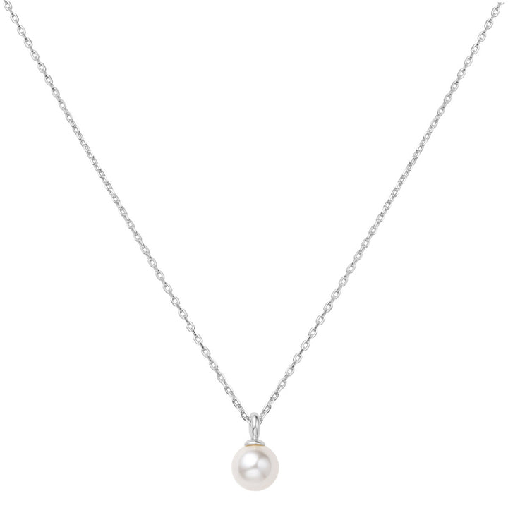 Ania Haie Silver Shell Pearl Drop Pendant Halskette - N065-01H