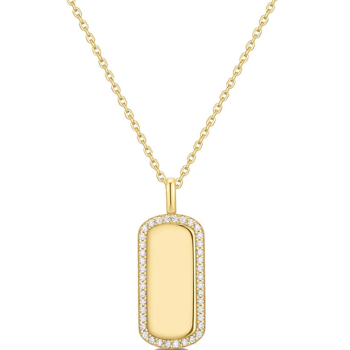 Ania Haie Gold Sparkling Tag Halskette - N067-02G