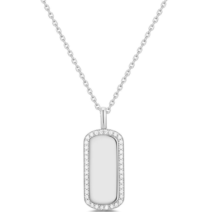 Ania Haie Silver Sparkling Tag Halskette - N067-02H