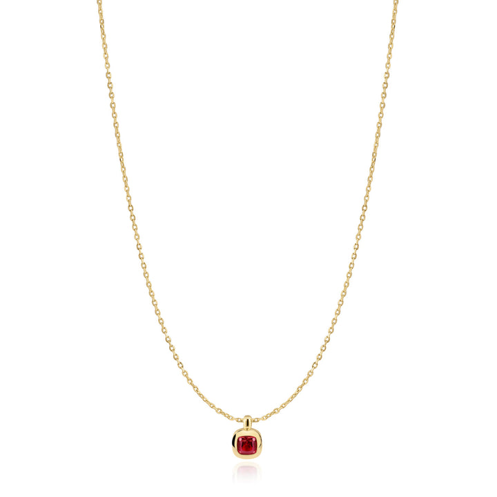 Ania Haie Gold Crimson Solitaire Halskette - N071-03G
