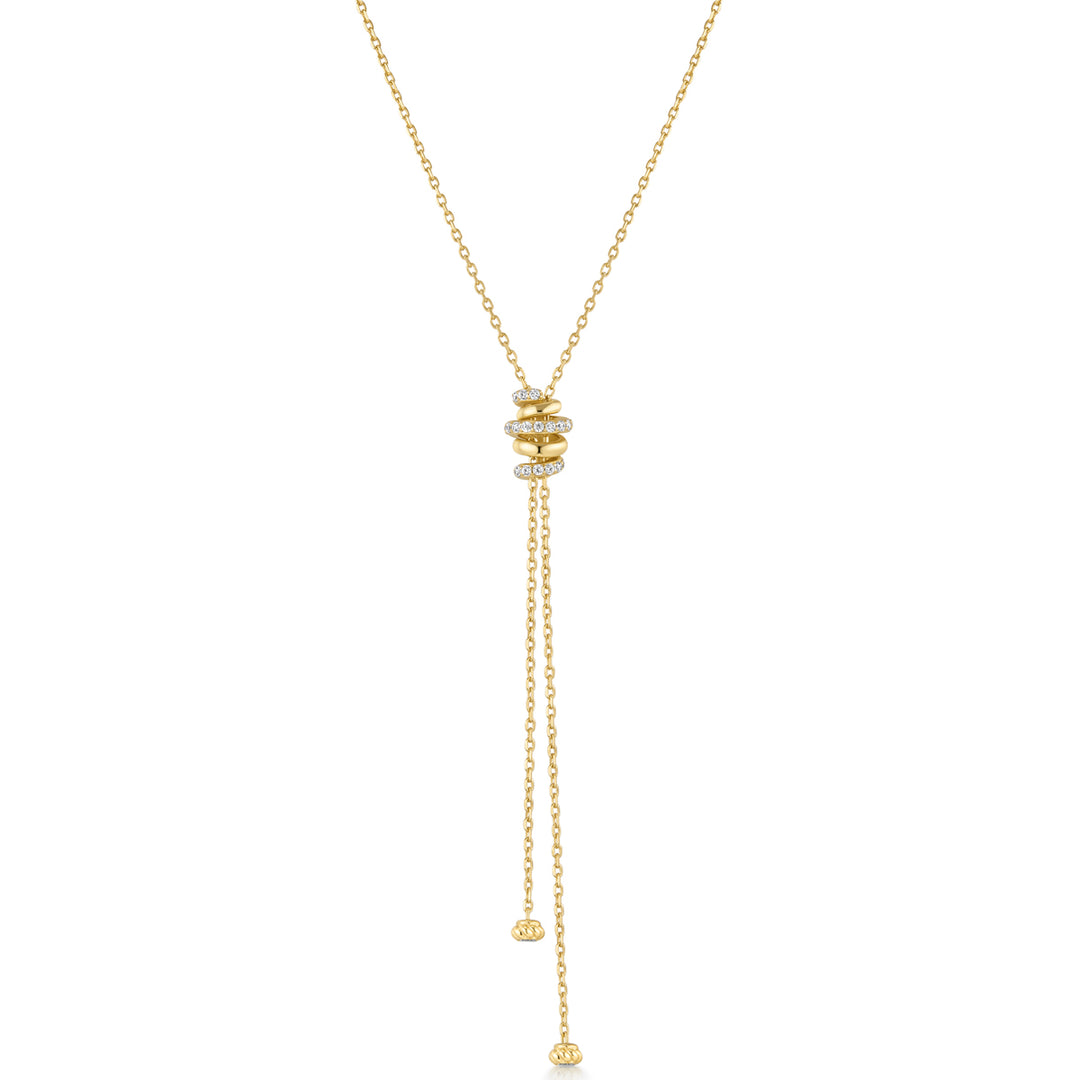 Ania Haie Gold Twisted Rope Lariat Halskette - N072-07G