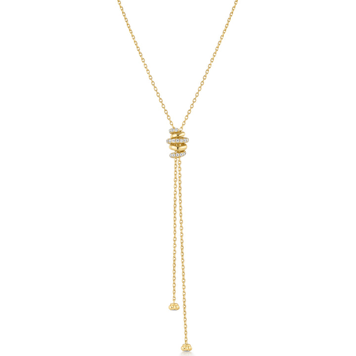 Ania Haie Gold Twisted Rope Lariat Halskette - N072-07G