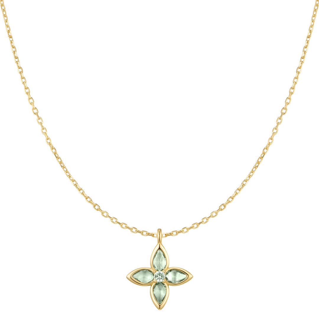 Ania Haie Gold Mint Green Lucky Clover Necklace - N073-03G
