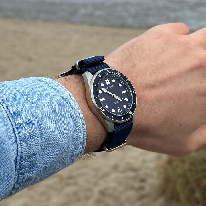 Paul Hewitt Ocean Diver Silber Blau Nato Blue - PH-W-0485