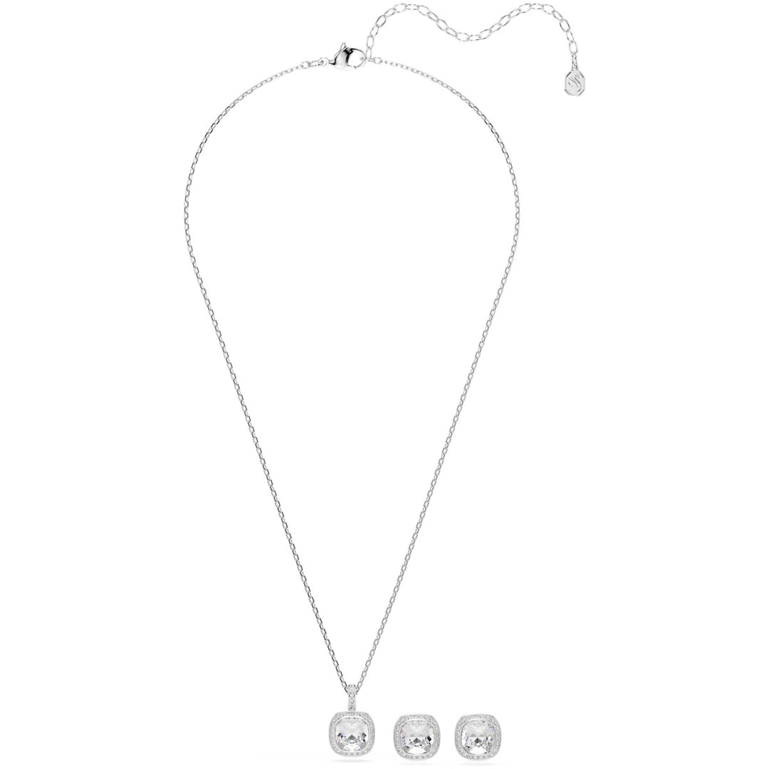 Swarovski Una Angelic Set Kissenschliff Weiss Rhodiniert - 5754343