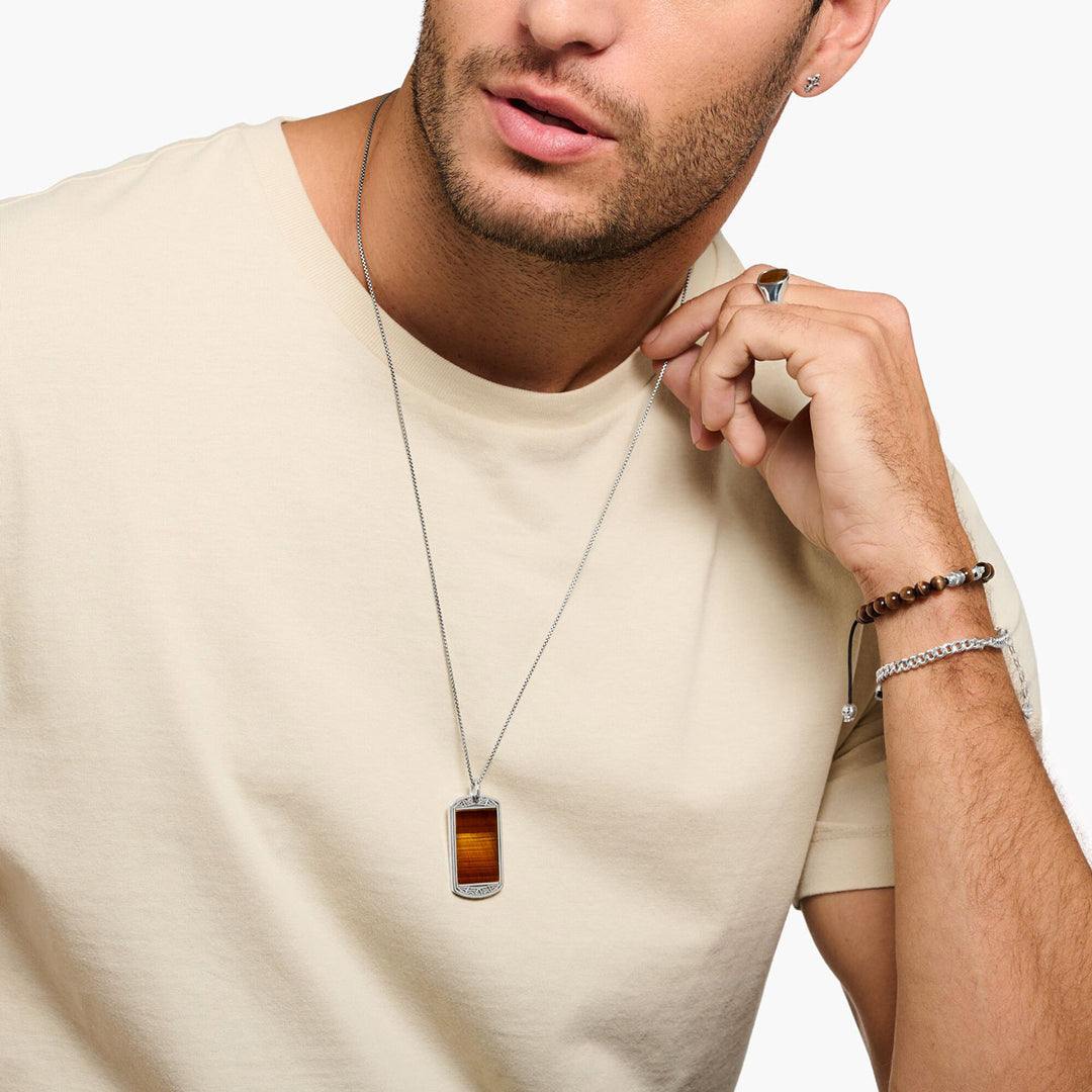 Thomas Sabo Anhänger Dog Tag Tigerauge - PE838-826-2
