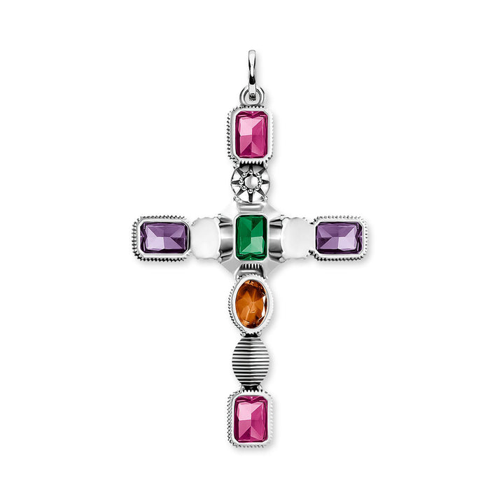 Thomas Sabo Anhänger Kreuz Farbige Steine - PE859-294-7