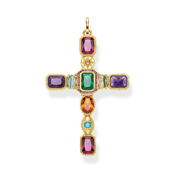Thomas Sabo Anhänger Kreuz Farbige Steine - PE859-295-7