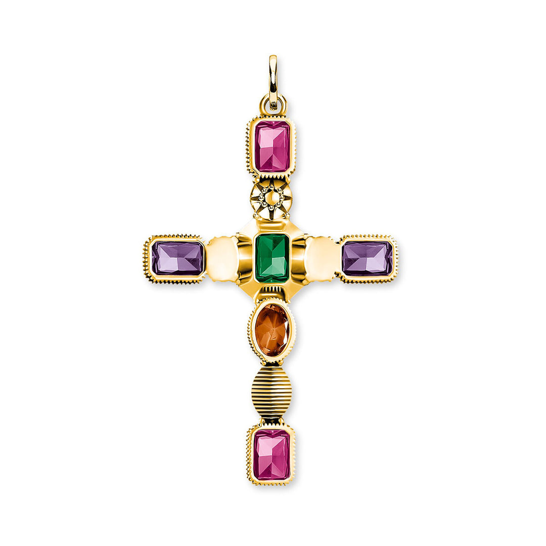 Thomas Sabo Anhänger Kreuz Farbige Steine - PE859-295-7