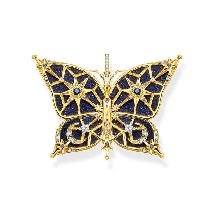 Thomas Sabo Anhänger Schmetterling Stern &amp; Mond Gold - PE925-963-7
