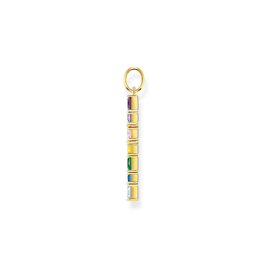 Thomas Sabo Anhänger Kreuz mit Bunten Steinen Vergoldet - PE939-996-7