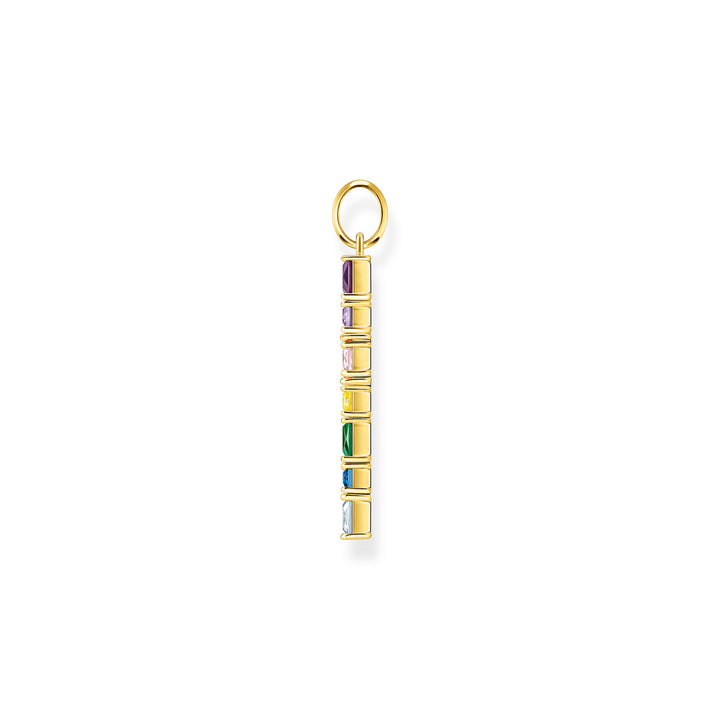 Thomas Sabo Anhänger Kreuz mit Bunten Steinen Vergoldet - PE939-996-7