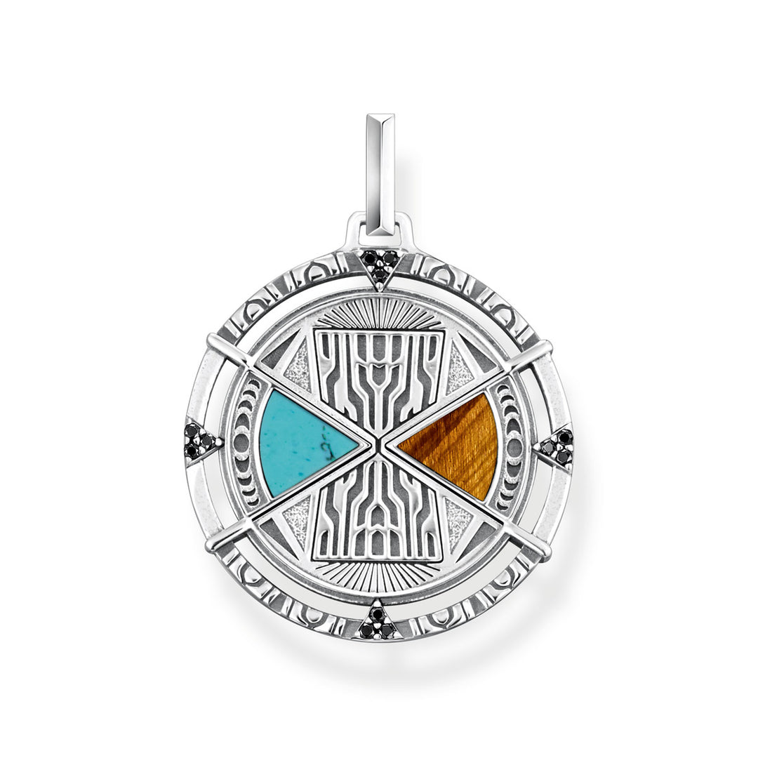 Thomas Sabo Anhänger Talisman mit Tigerauge und Türkis Silber - PE951-364-7