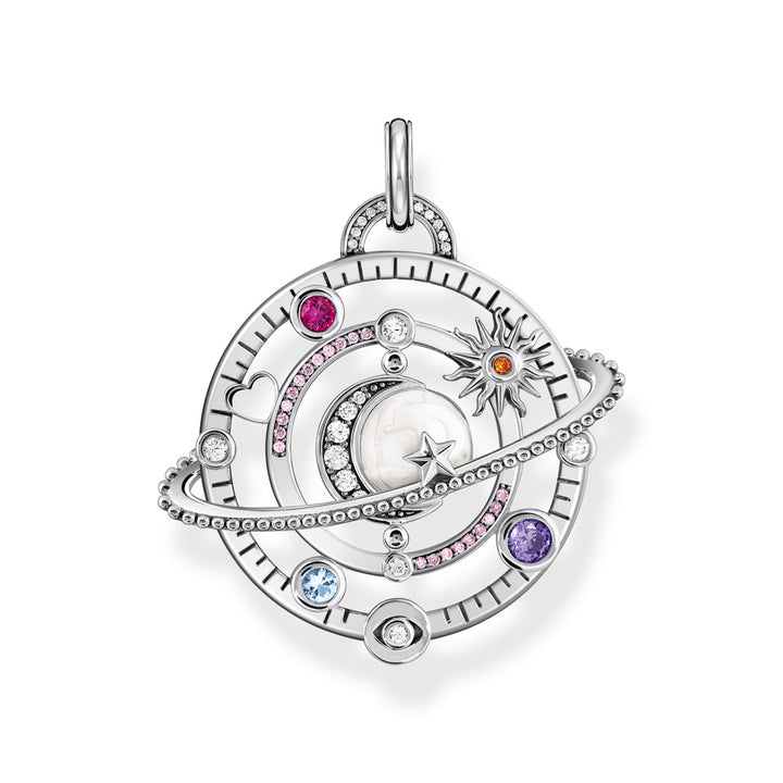 Thomas Sabo cosmic design pendant with colourful stones silver - PE953-318-7