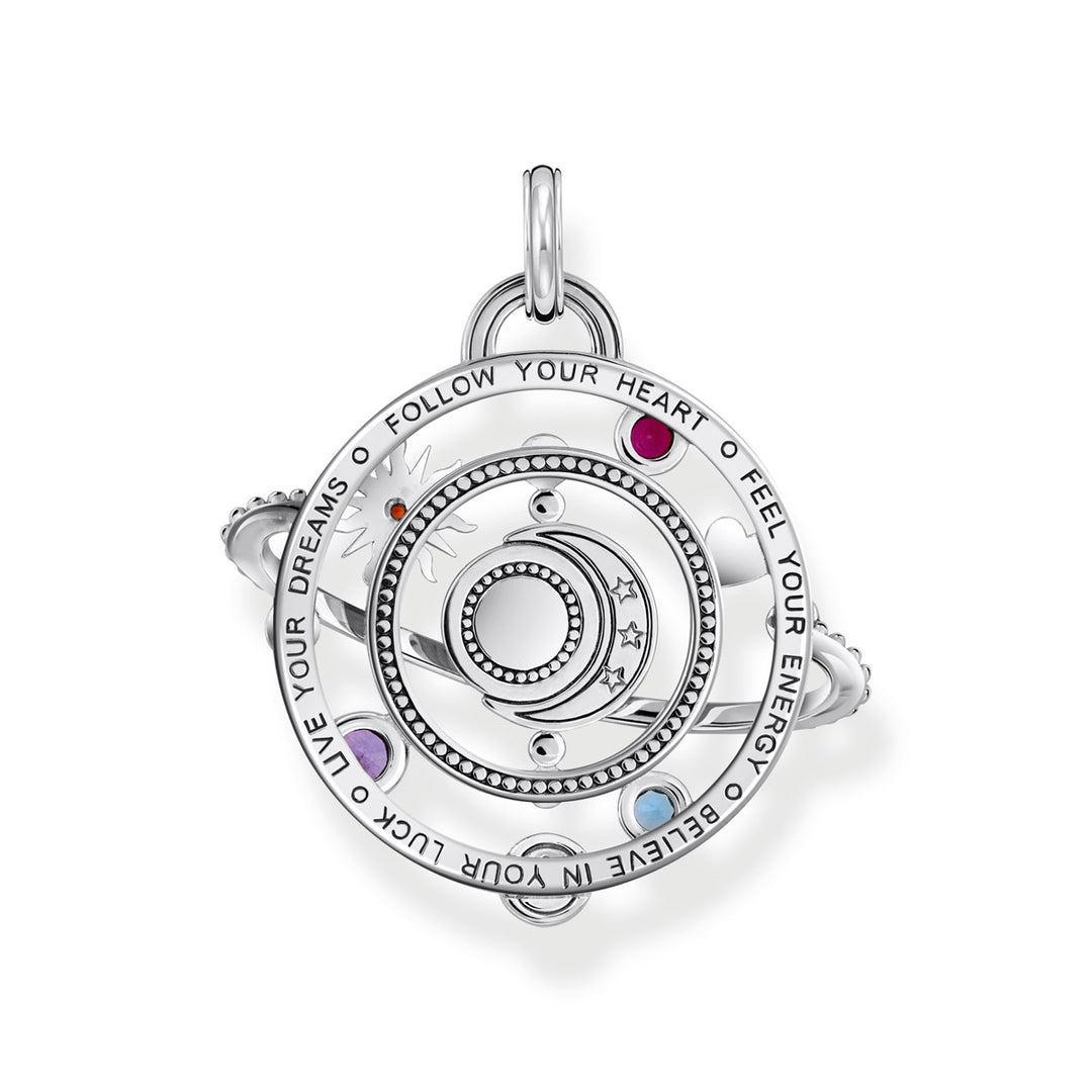 Thomas Sabo Anhänger in kosmischem Design mit bunten Steinen Silber - PE953-318-7