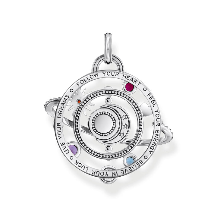 Thomas Sabo Anhänger in kosmischem Design mit bunten Steinen Silber - PE953-318-7