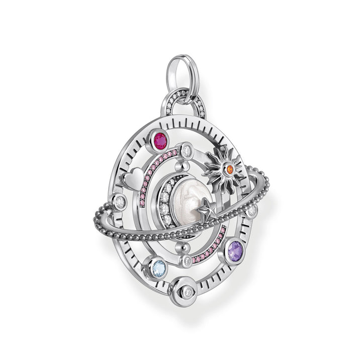 Thomas Sabo Anhänger in kosmischem Design mit bunten Steinen Silber - PE953-318-7