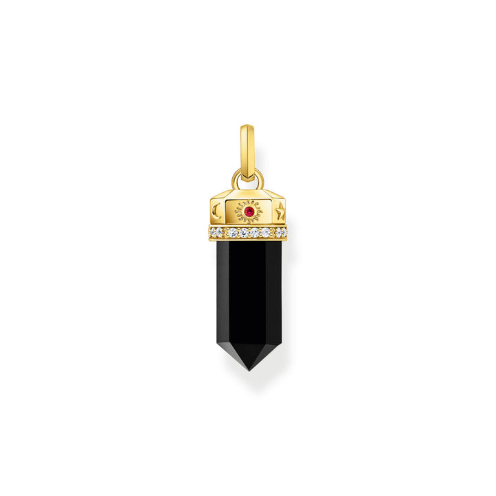Thomas Sabo Anhänger mit facettiertem Onyx vergoldet - PE955-177-11
