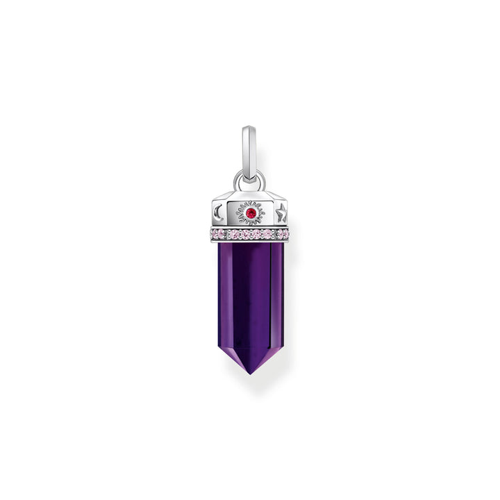 Thomas Sabo Anhänger mit facettierten imitierten Amethyst Silber geschwärzt - PE955-640-13