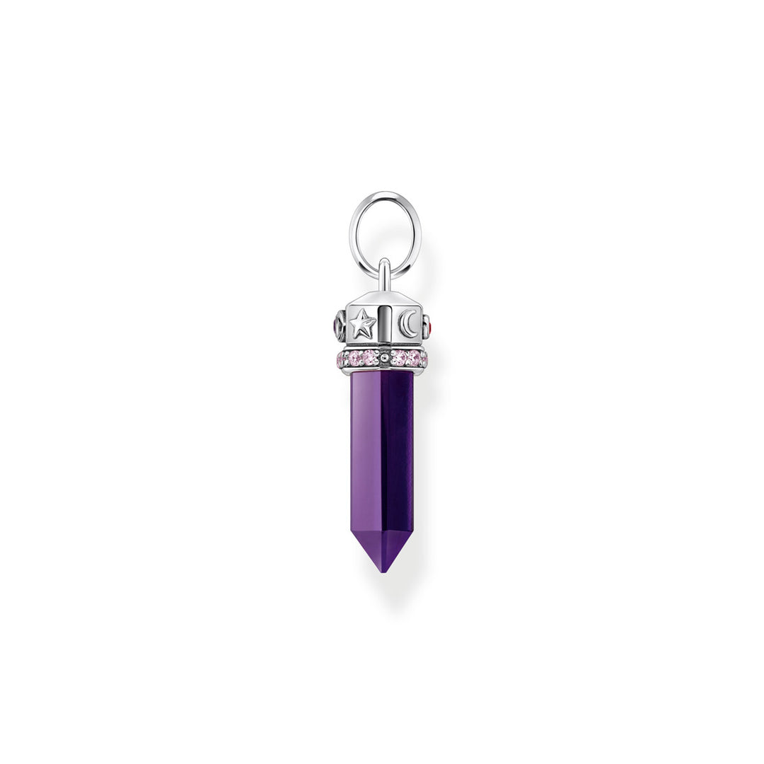 Thomas Sabo Anhänger mit facettierten imitierten Amethyst Silber geschwärzt - PE955-640-13