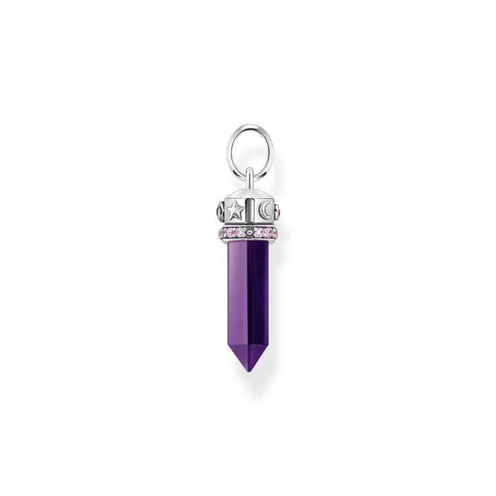Thomas Sabo Anhänger mit facettierten imitierten Amethyst Silber geschwärzt - PE955-640-13