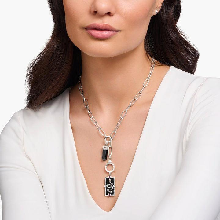 Thomas Sabo Anhänger mit facettiertem Onyx Silber geschwärzt - PE955-641-11