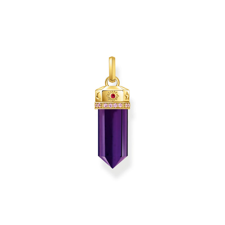 Thomas Sabo Anhänger mit facettierten imitierten Amethyst vergoldet - PE955-995-13