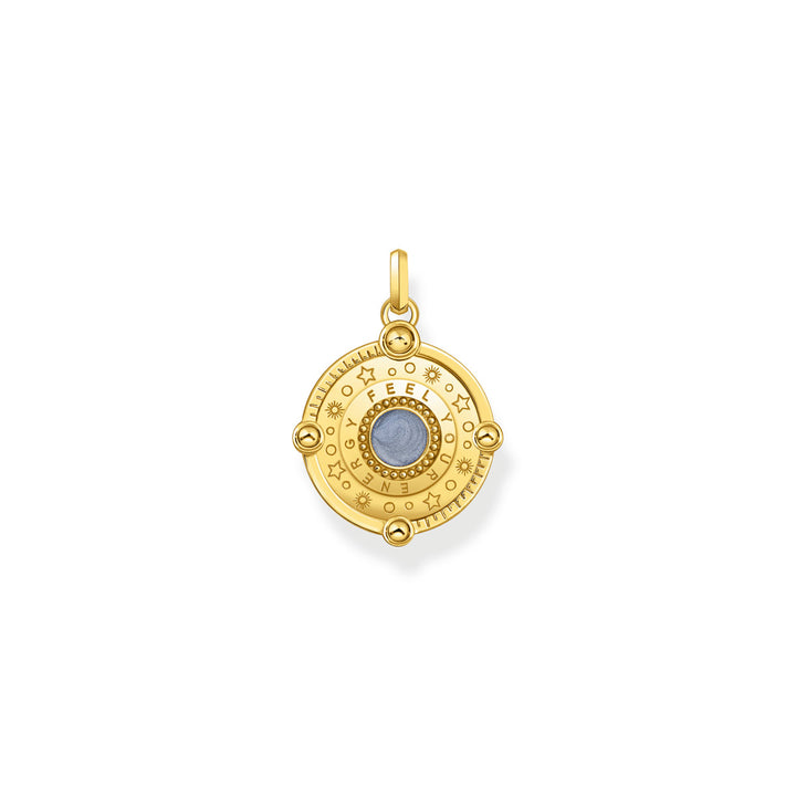 Thomas Sabo Anhänger blau mit Sonne und bunten Steinen vergoldet - PE960-471-1