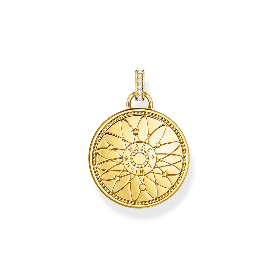 Thomas Sabo Anhänger Glücksrad mit kosmischen Symbolen vergoldet - PE962-471-7