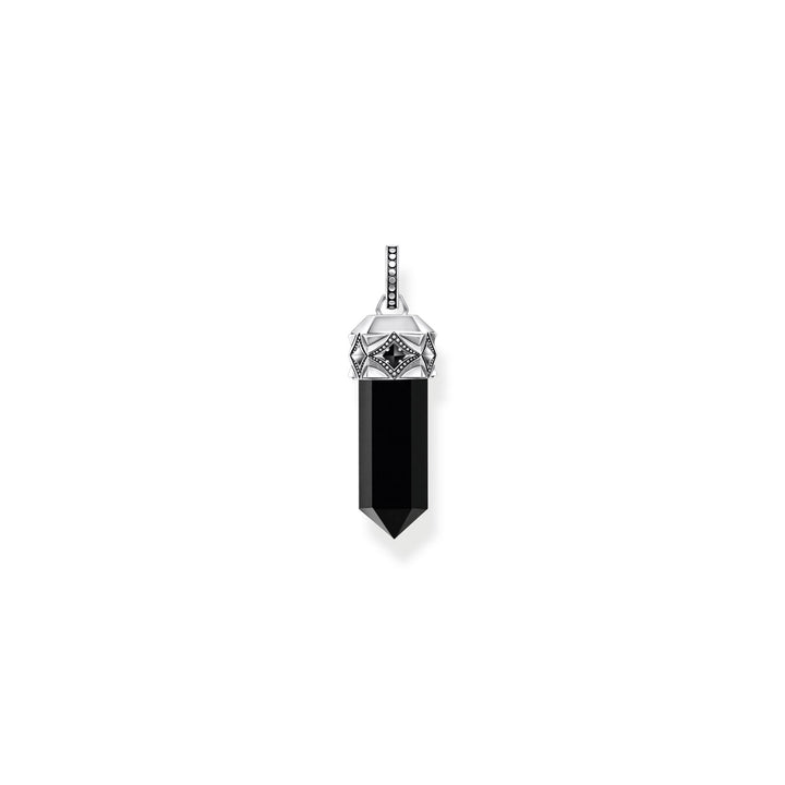 Thomas Sabo Anhänger schwarzer Onyx in Kristallform Silber geschwärzt - PE964-641-11