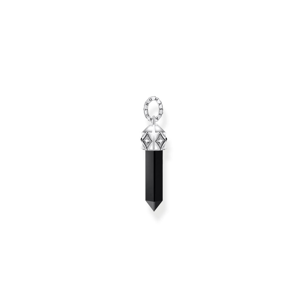 Thomas Sabo Anhänger schwarzer Onyx in Kristallform Silber geschwärzt - PE964-641-11