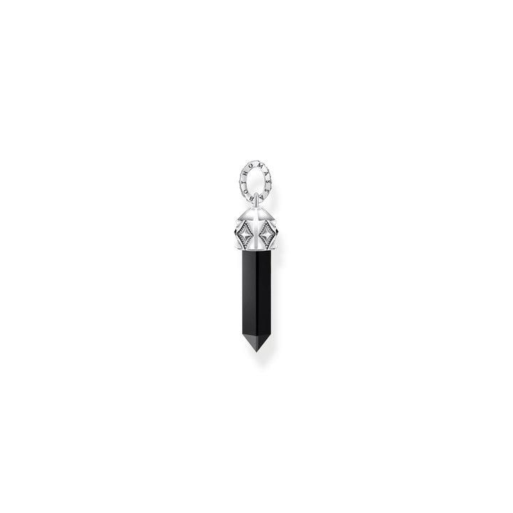 Thomas Sabo Anhänger schwarzer Onyx in Kristallform Silber geschwärzt - PE964-641-11