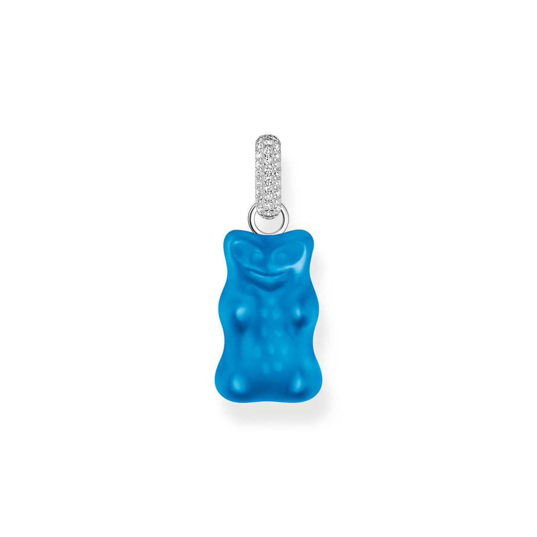Thomas Sabo Grosser Anhänger blauer Goldbären mit Steinen Silber - PE967-052-1