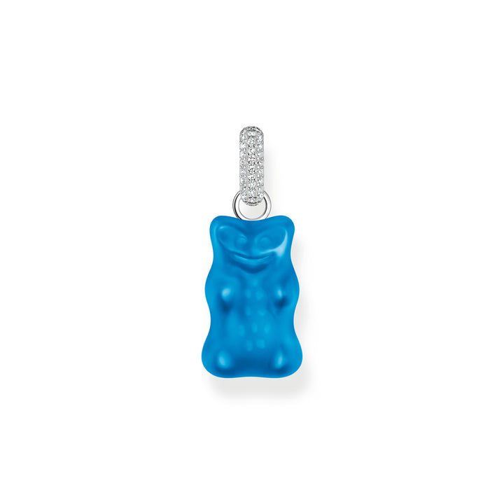 Thomas Sabo Grosser Anhänger blauer Goldbären mit Steinen Silber - PE967-052-1