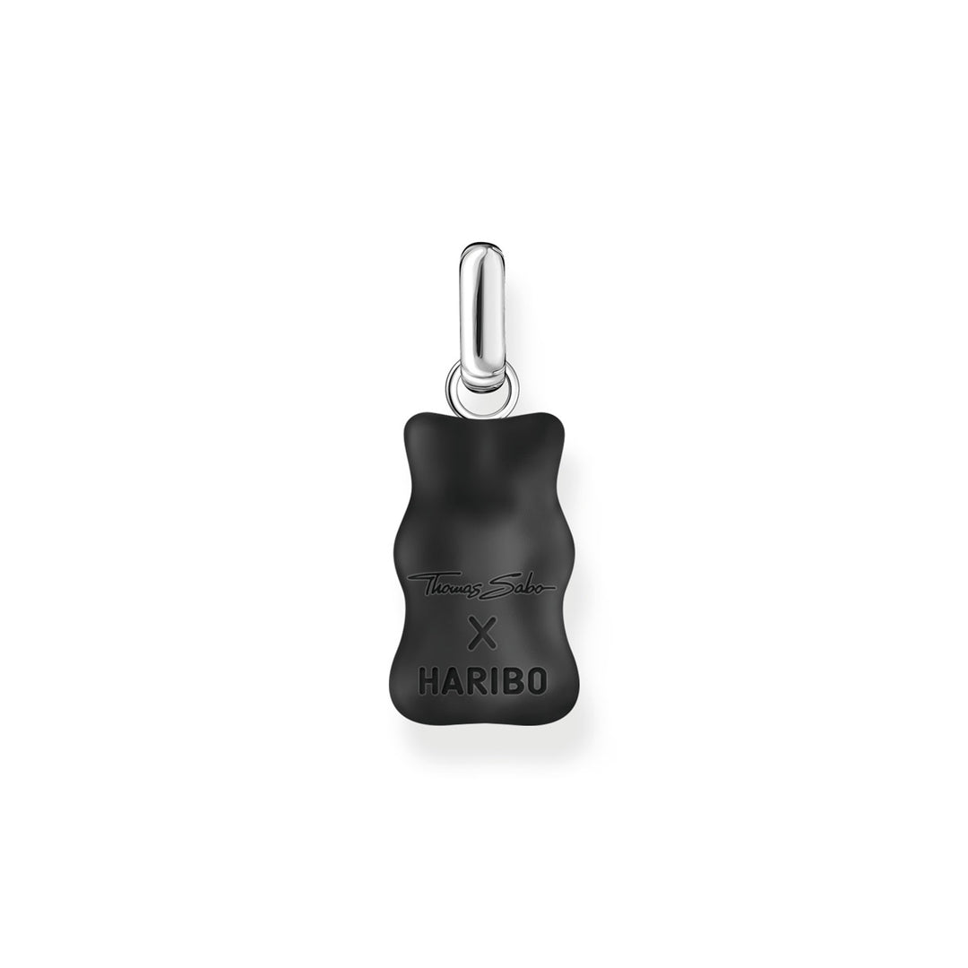Thomas Sabo Grosser Anhänger schwarzer Goldbär mit Steinen Silber - PE967-052-11