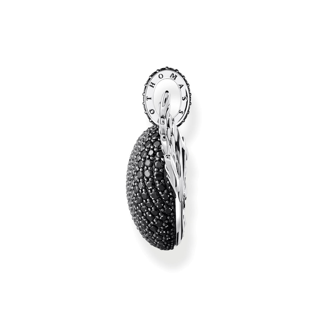 Thomas Sabo Anhänger Herz mit Flügeln und schwarzen Steinen Silber geschwärzt - PE971-643-11